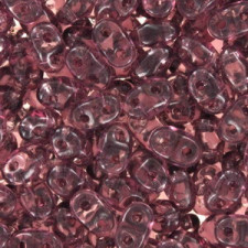 Matubo MiniDuo Perlen 4x2.5mm Transparent - amethyst
